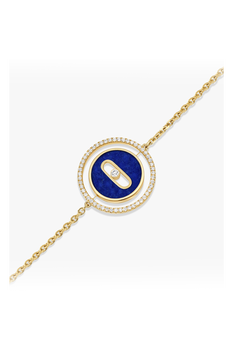 Lucky Move Lapis Lazuli SM Bracelet in Yellow Gold