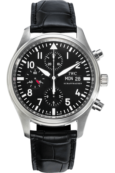 Pre Owned IWC Schaffhausen Pilot s Chronograph Stainless Steel Automatic