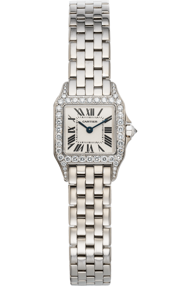 Santos de cartier shop bracelet white gold