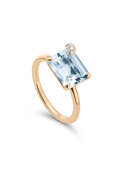 Peekaboo Aquamarine Ring