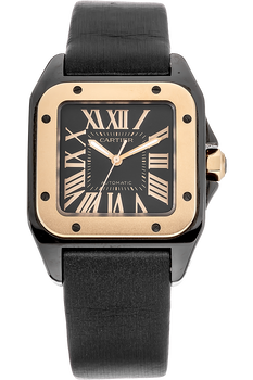 Santos 100 Rose Gold and Ceramic Automatic