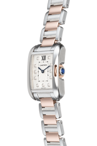 Tank Anglaise Rose Gold and Stainless Steel Quartz