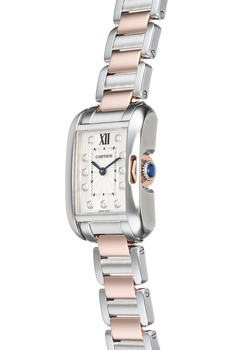 Tank Anglaise Rose Gold and Stainless Steel Quartz