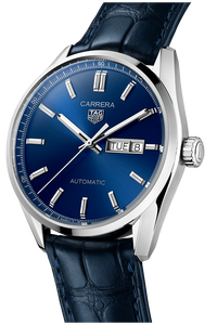 Carrera Calibre 5 Automatic Blue Leather Watch