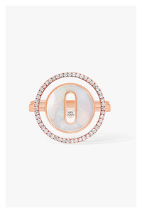 Lucky Move Mother-Of-Pearl Ring in Pink Gold