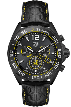 Formula 1 Quartz Mens Grey Calf Leather Chronograph