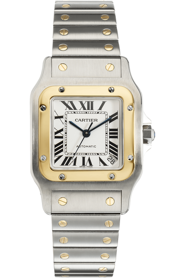 Santos Galbee Yellow Gold and Stainless Steel Automatic