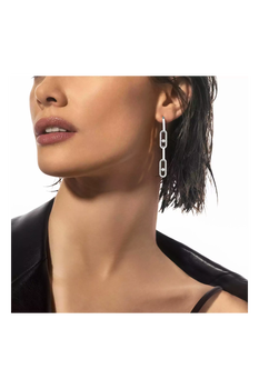 Move Link Transformable Earrings in White Gold