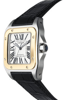Santos 100 Yellow Gold and Stainless Steel Automatic