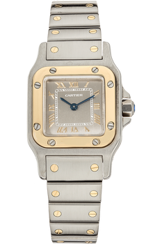 Santos Galbee Yellow Gold and Stainless Steel Quartz