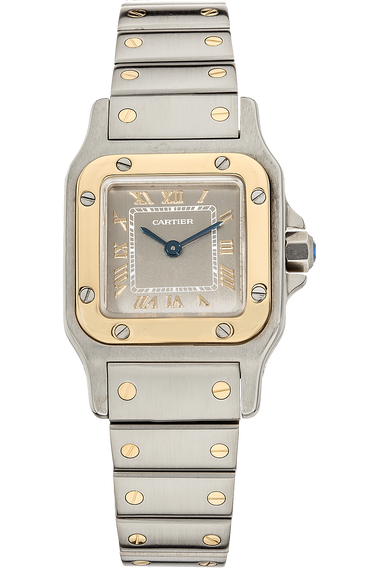 Santos Galbee Yellow Gold and Stainless Steel Quartz