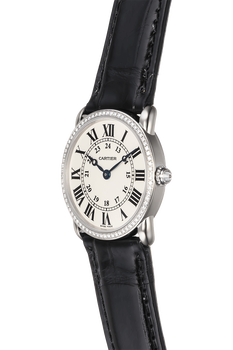 Ronde Louis Cartier White Gold Quartz