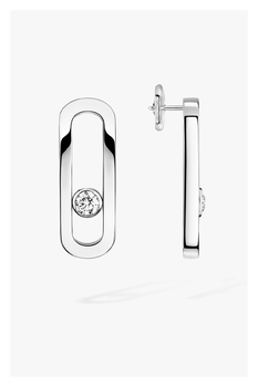 Move Uno Stud Earrings in White Gold