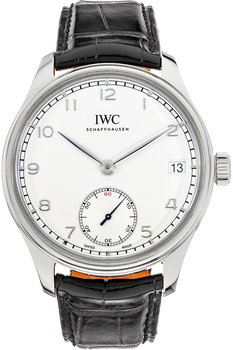 Portuguese Hand Wound Eight Days Stainless Steel Manual