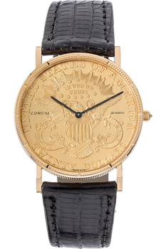 Twenty Dollar Coin Yellow Gold Quartz