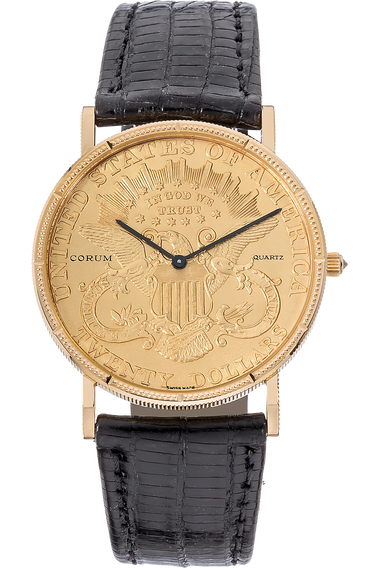 Twenty Dollar Coin Yellow Gold Quartz