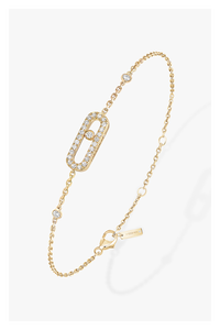 Move Uno Pavé Bracelet in Yellow Gold