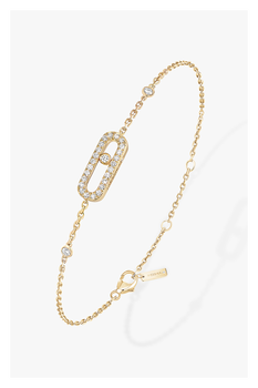 Move Uno Pav&eacute; Bracelet in Yellow Gold