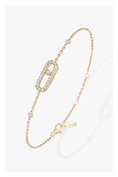 Move Uno Pav&eacute; Bracelet in Yellow Gold