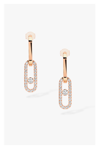 Move Link Earrings in Pink Gold