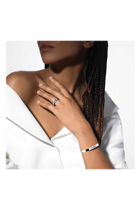 Move Noa Bangle in White Gold Size M