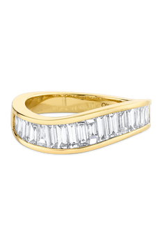Baguette Diamond Wave Ring