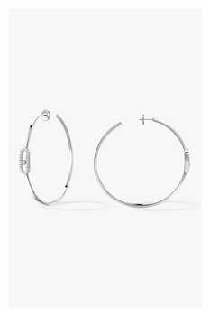 Move Uno GM Hoops in White Gold