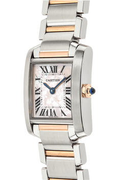 Tank Francaise Rose Gold and Stainless Steel Quartz