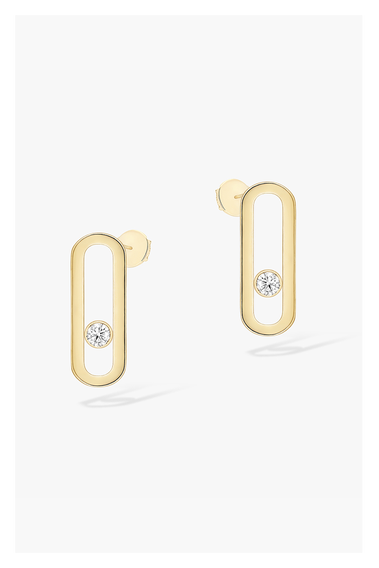 Move Uno Earrings in Yellow Gold