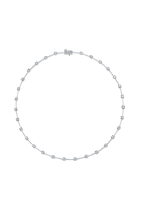 Bar Necklace in White Gold