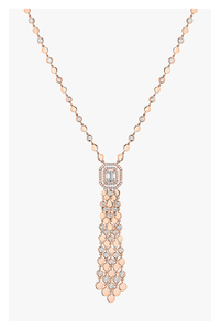D-Vibes Tassel Necklace in Pink Gold