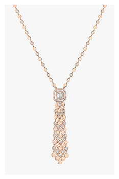 D-Vibes Tassel Necklace in Pink Gold
