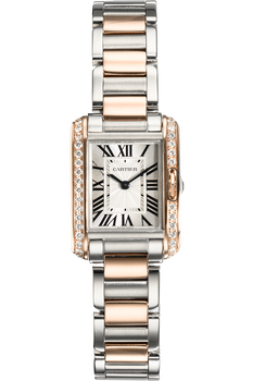 Tank Anglaise Rose Gold and Stainless Steel Quartz