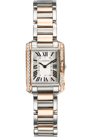 Tank Anglaise Rose Gold and Stainless Steel Quartz