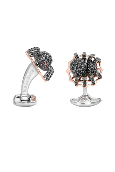 Black Spinel Spider Cufflinks