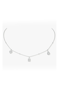 My Twin Trio Necklace in Pink Gold