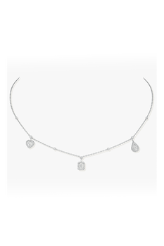 My Twin Trio Necklace in Pink Gold