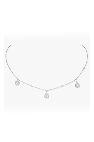 My Twin Trio Necklace in Pink Gold