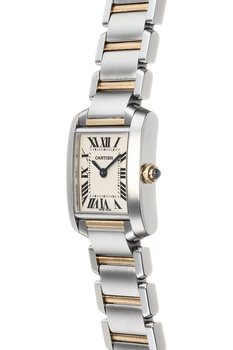 Tank Francaise Yellow Gold and Stainless Steel Quartz