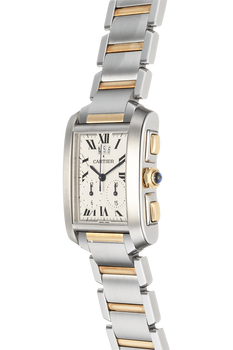 Tank Francaise Chronograph Yellow Gold and Stainless Steel Quartz