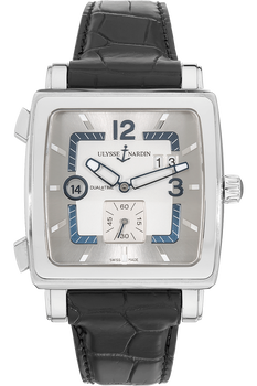 Quadrato Dual Time Stainless Steel Automatic