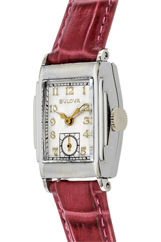Vintage Bulova Circa 1940s White Gold-Plated Manual