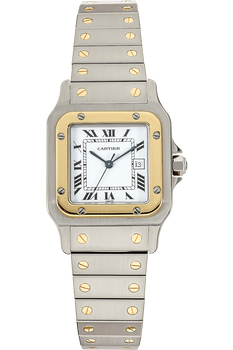 Santos Galbee Yellow Gold and Stainless Steel Automatic