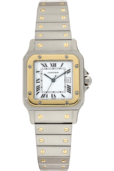 Santos Galbee Yellow Gold and Stainless Steel Automatic