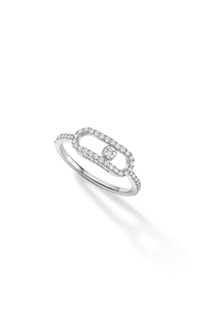 Move Uno LM Pav&eacute; Ring in White Gold Size 53