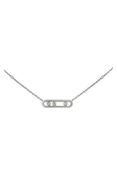 White Gold Diamond Necklace Baby Move