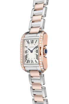 Tank Anglaise Rose Gold and Stainless Steel Quartz