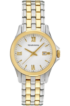 Ladies Steel Two Tone White Dial Bracelet