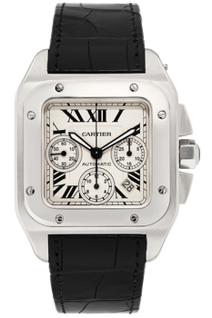 Santos 100 Chronograph Stainless Steel Automatic