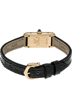 Tank Allongee Yellow Gold Quartz